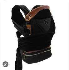 Boppy Comfychic Baby Carrier - Charcoal With Vegan Leather 4 Carrying Positions