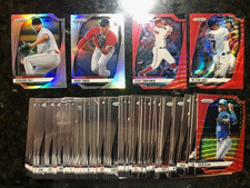 2025 Panini Prizm Baseball Nr Complete Set Lot 75/300 Red Wave Silver Refractor