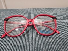 VGUC Pappagallo III Vintage Glasses Demo Lens - Red Black