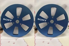 1 Pair 7'' SONY Tape Reel Blue Aluminum for Reel to Reel Empty Take up Reel