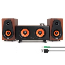 2026 Update ' USB 2.1 Computer Speakers with Subwoofer, 3.5mm/USB Input Pc