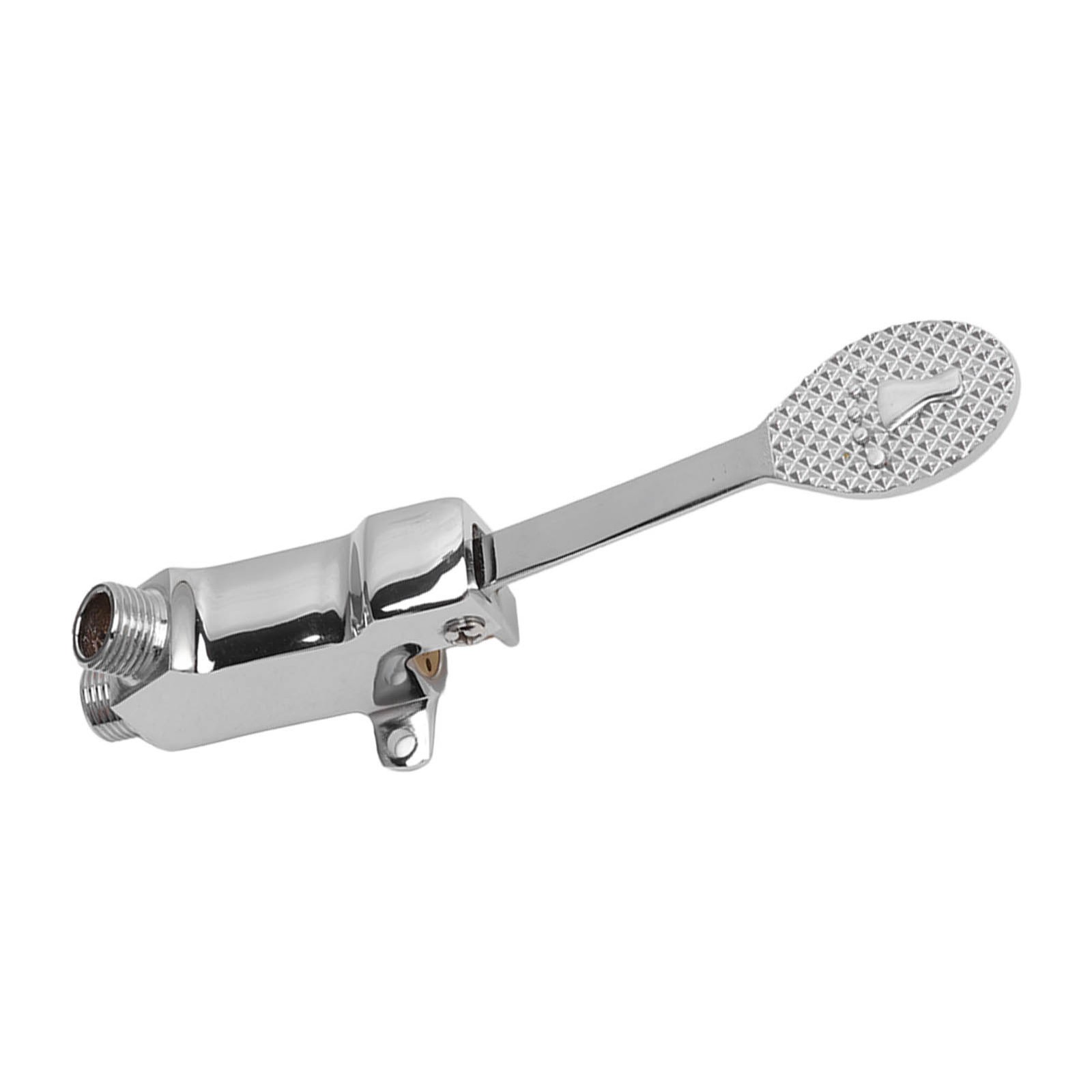 .Faucet Foot Pedal Valve Silver Stainless Steel Water Saving Floor Pedal Control