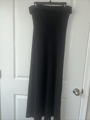 Rachel Zoe Maxi Dress Womens XS Black Strapless Ruffle Trim Fit and Flare
