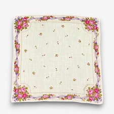 Vintage Christian Dior Handkerchief Scarf Floral Bouquet Neckerchief Bandana 18"