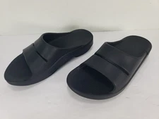 OOFOS OOAHH  BLACK SLIDE SANDALS UNISEX WOMEN'S 8 MEN'S 6 EUR 39