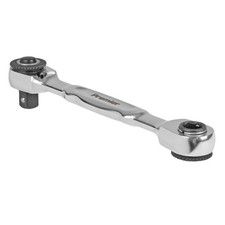 Micro Ratchet Bit Driver & Wrench 1/4"Sq & 1/4"Hex Drive - AK6972