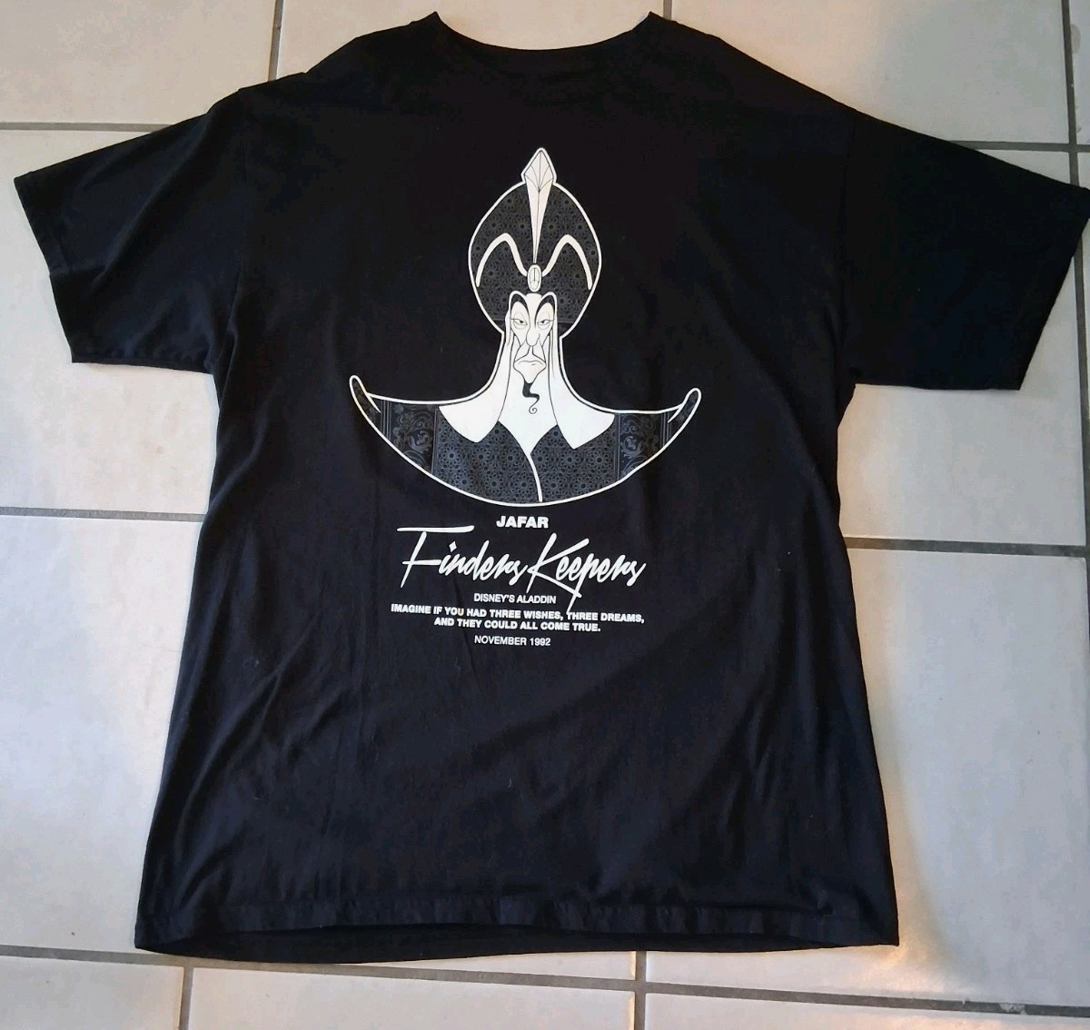 Vintage Disney Aladdin's Villan "JAFAR" Finders Keepers Tee Shirt Size L NEFF
