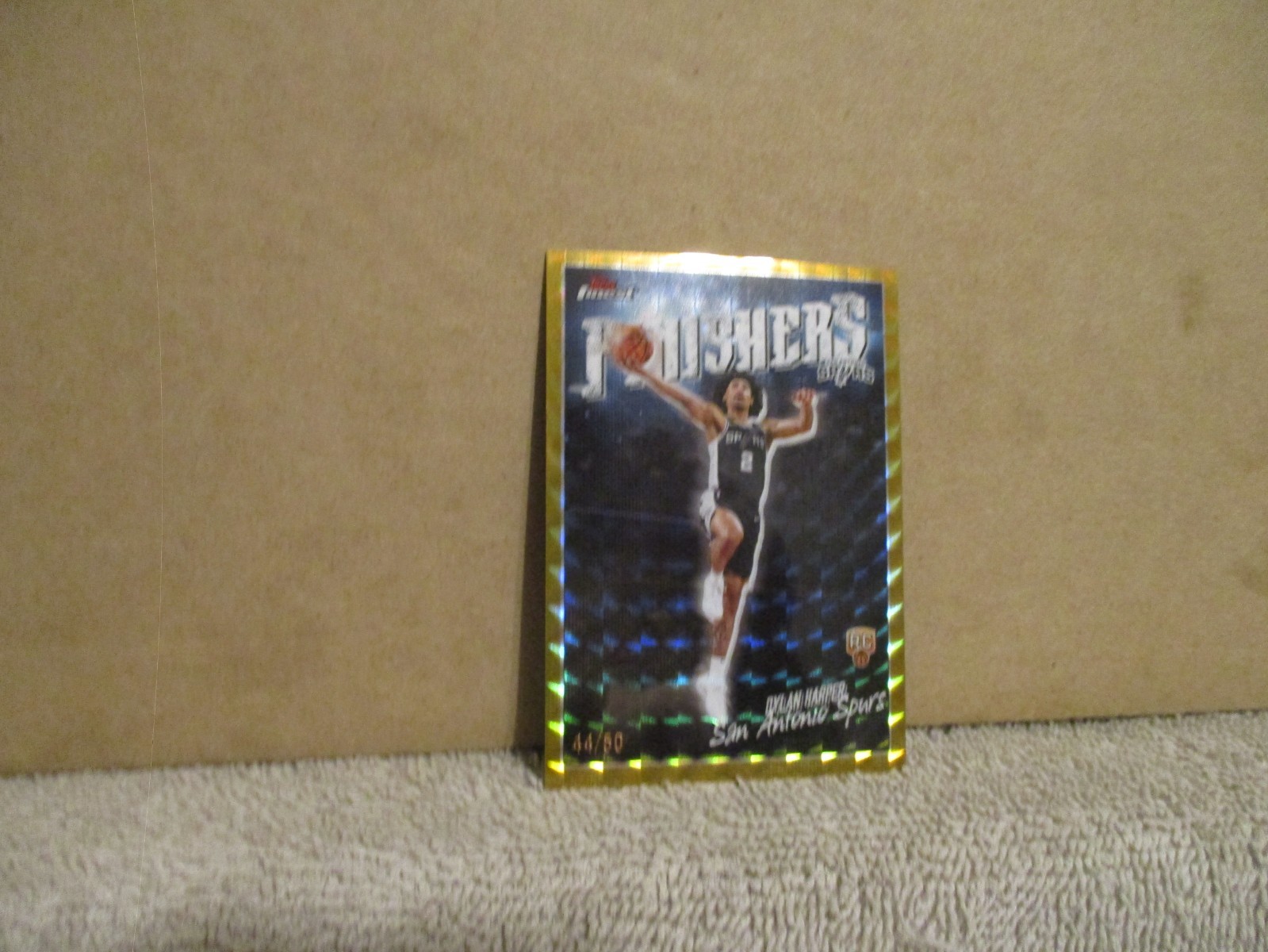 2025-26 TOPPS FINEST DYLAN HARPER #FI-9 RC ROOKIE FINISHERS GOLD GEOMETRIC 44/50