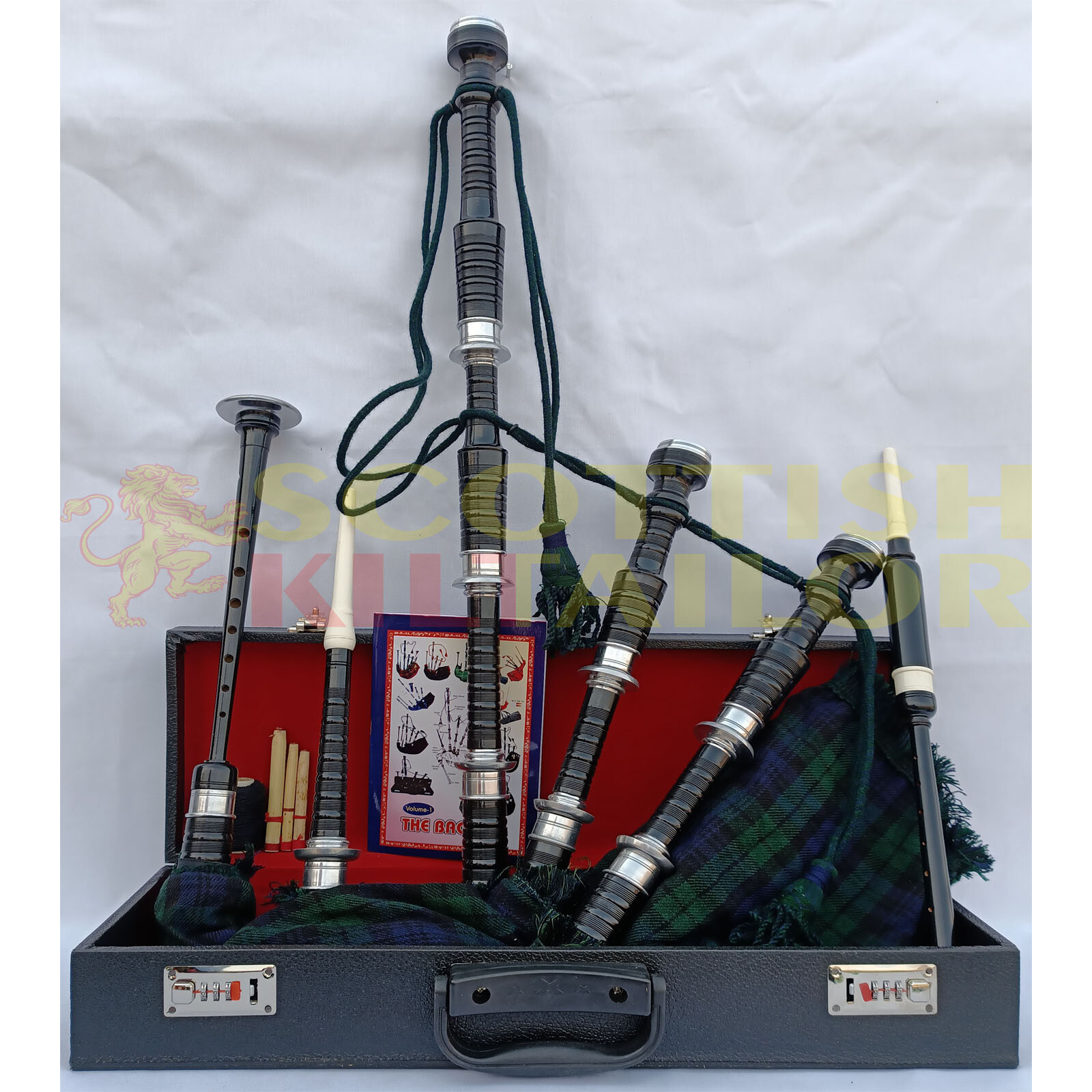 Schotse Grote Hoogland Bagpipes Rozenhout Zilver Hoeveelheden/Bagpipes met Hard Case