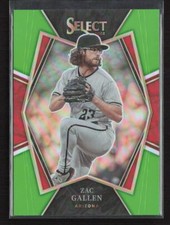 2022 Panini Select #182 Zac Gallen Premier Level Neon Lime Green /99