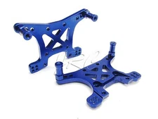 Fits Traxxas 64077-3 XO-1 - BLUE SHOCK TOWERS, FRONT/REAR 7075-T6 aluminum
