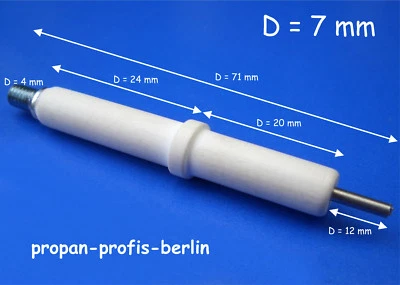 Zündkerze No.1 für Piezozünder (Seppelfricke, Oranier. Strache, Gamat, HM)