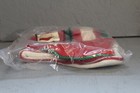 Avon Jubilee Striped Stocking Pair Christmas Red White Green Stripe 2 NEW NIP