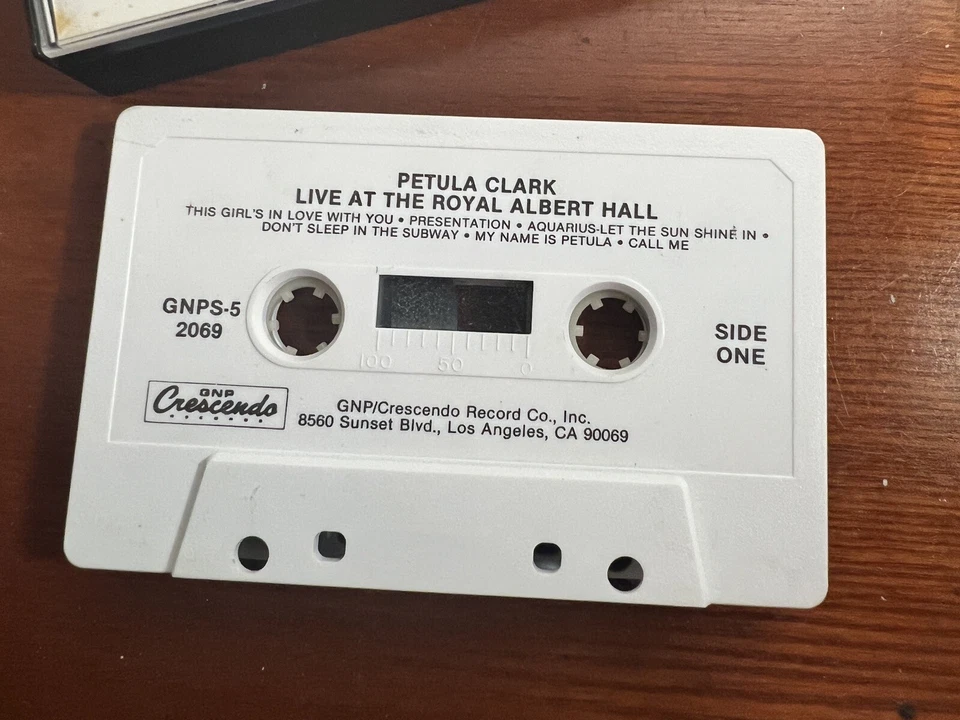 PETULA CLARK Live At The Royal Albert Hall Cassette Tape Foto 3 de 4