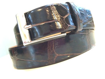 GREAT PRICE NEW GENUINE ALLIGATOR LEATHER MEN'S BELT S M L XL 32-44 