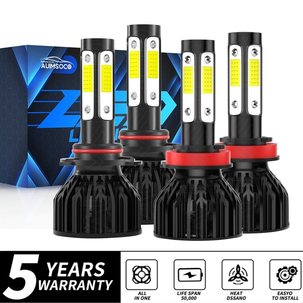 SHENKENUO H11 White 6000K LED Headlight Low Beam Kit – Fits Kenworth T680 T880 – 3600LM 36W – 2 Bulbs