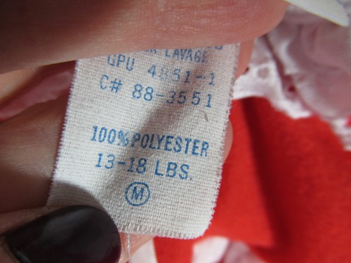Vintage 80s Alexis Red Flannel Baby Nightgown 13-18 LBS Eyelet Lace Christmas - Picture 6 of 6