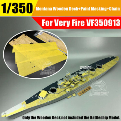 1/350 USS Montana BB-67 Wooden Deck+Paint Masking+Chain for Very Fire VF350913