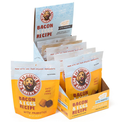 Pro Bakery Bites Probiotic Dog Treats Bacon & Eggs 2 oz Bag - Fast Shipping