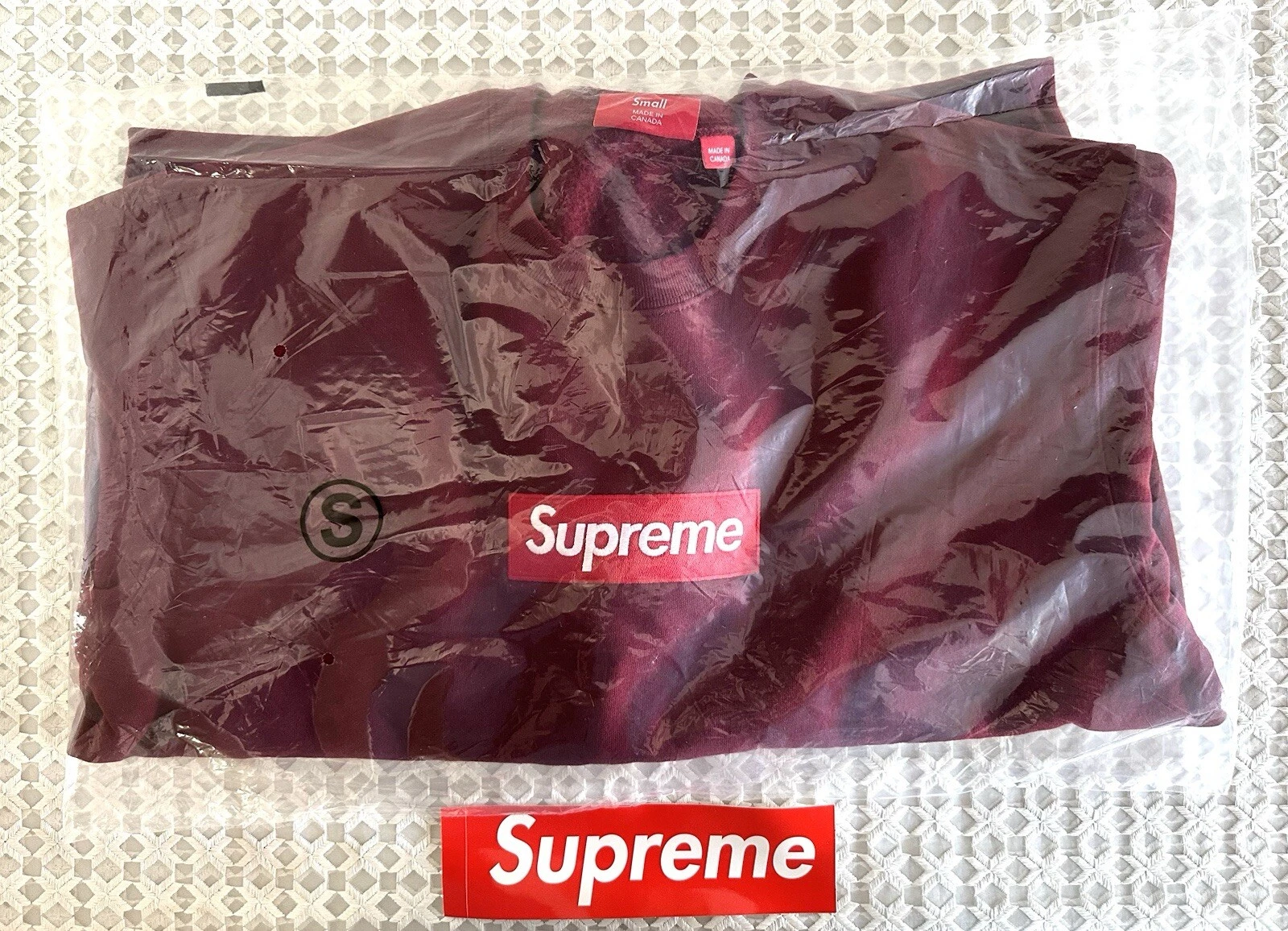 Col rond logo Supreme Box FW22   Taille S   Cardinal/Marron ✅ LIVRAISON RAPIDE ✅