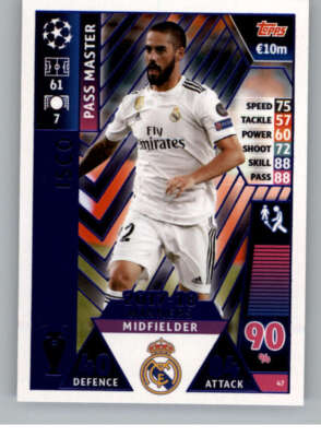 新品タグ付 17-18 レアル・マドリード イスコ (La LigaN&N) M 2018-19 Topps UEFA Champions League Match Attax #47 Isco 17-18