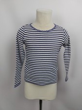 EK4195 Kinder dünner Pullover von Mini Boden, blau/weiß gestreift, Gr. 4-5Y