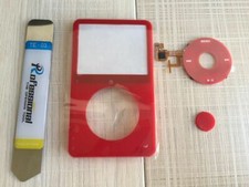 RED Front Faceplate Case Housing  Clickwheel  Button for iPod 5th Video 30GB