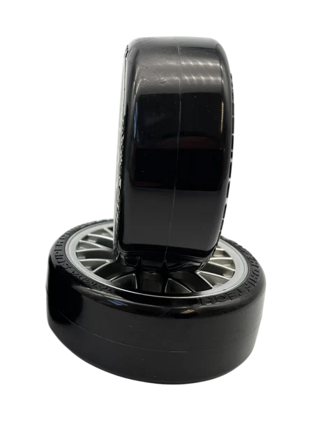 TAMIYA "DRIFTTECH" DRIFTRÄDER 24MM (2) AUF SILBERNEN BBS MESH FELGEN # 300054021 - Bild 3 von 3