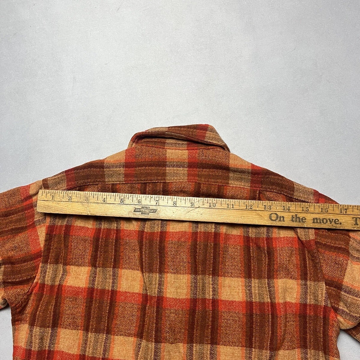 Vintage 50s Pendleton Loop Collar Shadow Plaid Wool Button