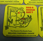 VINTAGE BELLOWS WHISKEY LOUISVILLE KENTUCKY HAD ROUGH DAY BOSS FIRED COASTERS — photo 2
