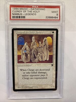 1994 Magic the Gathering MTG Legends Clergy of the Holy PSA Mint 9 | eBay