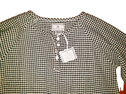 Petite Plume Girls West End 3/4" Sleeve Houndstooth Seraphina Nightgown size 8 - Picture 2 of 2