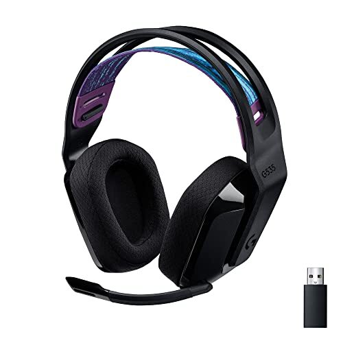 Logitech G535 Lightspeed Kabelloses Gaming-Headset, USB Wiederaufladbar - Schwarz - Bild 1 von 8