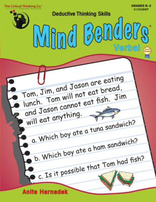 Mind Benders Verbal Workbook, Deductive Thinking Skills Puzzles (Grades K-2)