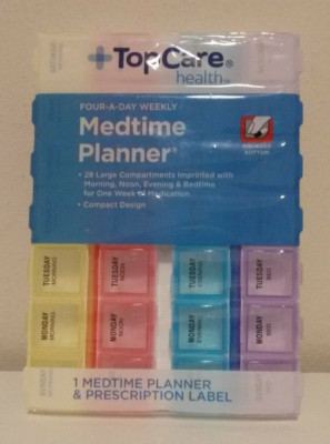Top Care Heath Four A Day Weekly Medtime Planner