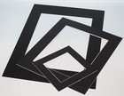 Black Photo Picture Frame Mounts Bevel Cut 1.4mm White Core Mount board