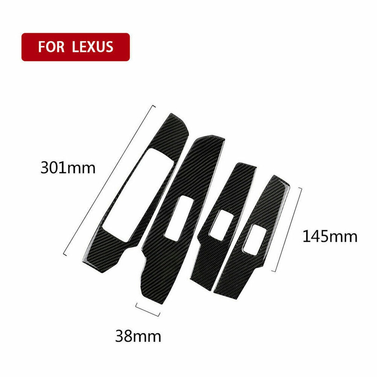LEXUS IS250.350/ISF GSE20 ウインドウパネル カーボン製 For 2014-18 Lexus IS250 IS350 Carbon Fiber Window Switch Panel