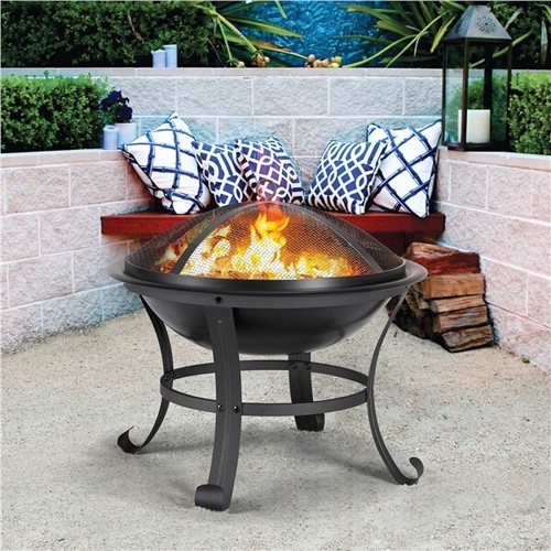 Feuerstelle mit Funkenschutz Garten Terrasse Feuerschale FirePit Outdoor Heizung - Bild 3 von 12
