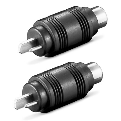 2x DIN Lautsprecherstecker zu Cinch Buchse Kupplung Boxenstecker Audio Adapter 