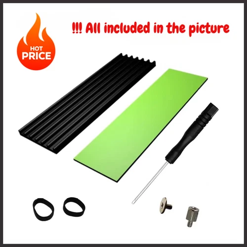 New M.2 NGFF NVMe 2280 PCIE SSD Aluminum Cooling Heat Sink With Thermal Pad