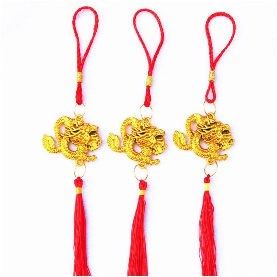 Chinese New Year Hanging Decor Chinese Knot Dragon Pendant_HOT^ Tassel