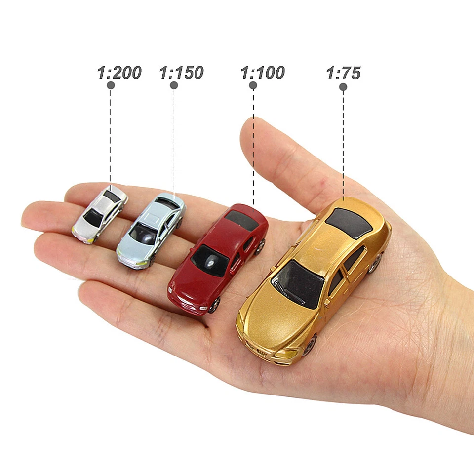 100pcs Model Car 1:220 Building Train Layout Set Z Scale C200 - Image 4 of 4