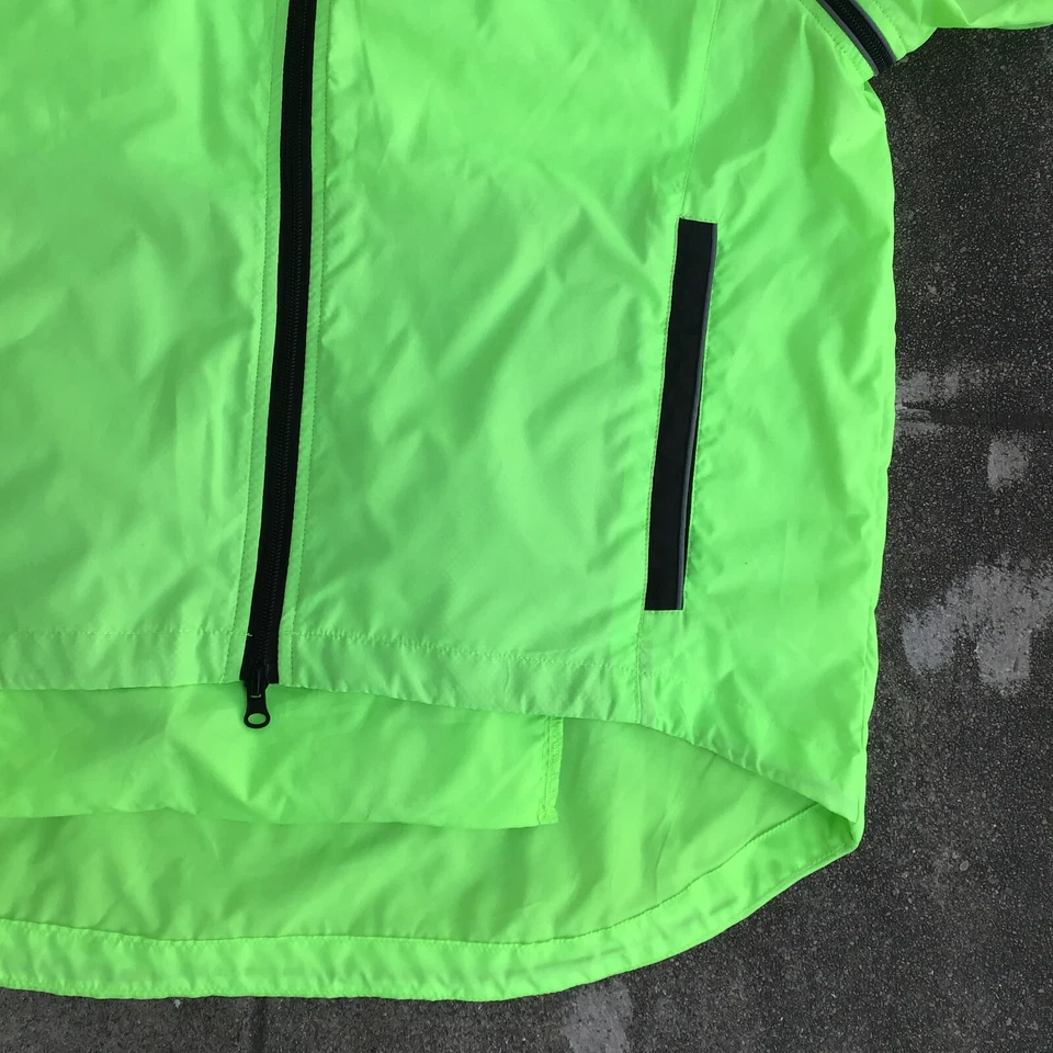 Chaqueta cortavientos Canari para hombre mediana de poliéster verde cremallera completa manga larga Foto 3 de 4