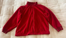 Pacer By Karen Scott Red Long Sleeve Full Zip Polyester Fleece Jacket Size L
