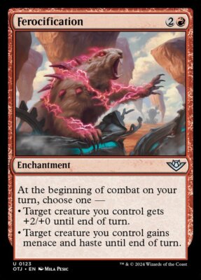 MTG Magic the Gathering Ferocification (123/441) Outlaws of Thunder Junction LP