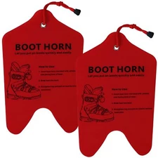 2 Pack Ski Boot Horn 13 inch Shoe Horn for Ski and Snowboard Boots Cuttable S...
