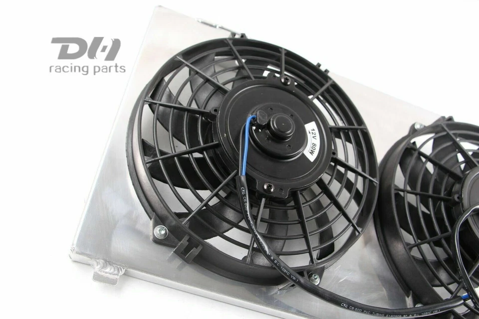 Cubierta de aluminio y ventiladores de 3x9" para Jeep Cherokee/Comanche/Wagoneer 94 95 1991-2001 Foto 2 de 4