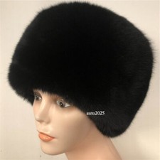 Unisex Full Covered Real Fox Fur Hat Russian Cossack Trapper Ushanka Hat Ski Cap