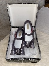 Mini Melissa UltraGirl Bow III Glitter Jelly Shoe Sz 7 Toddler New Dressy Summer