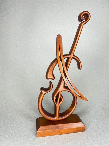 Hand carved wooden " Violin " - Foto 3 di 5